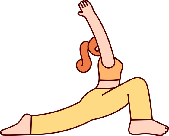 Entrenadora de yoga femenina  Ilustración