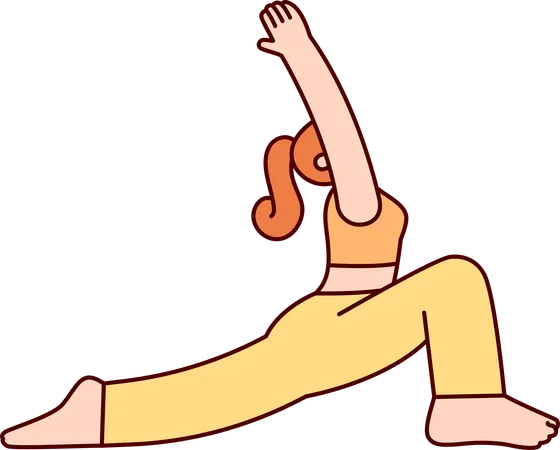 Entrenadora de yoga femenina  Ilustración