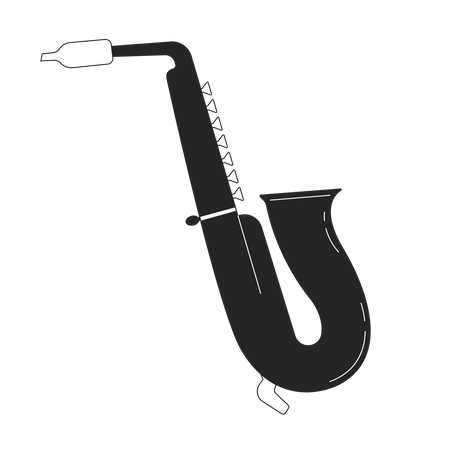 Instrumento musical saxofone  Ilustração