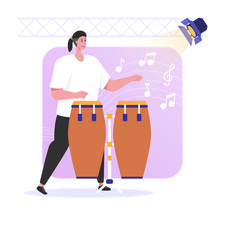 Instrumentos de percussão  Ilustração