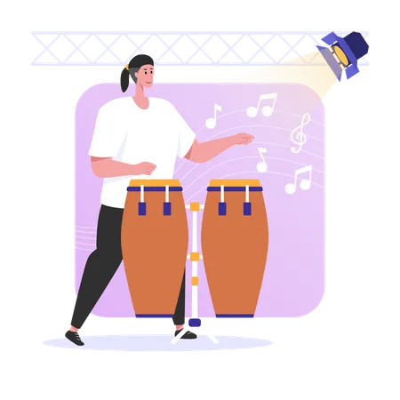 Instrumentos de percussão  Ilustração