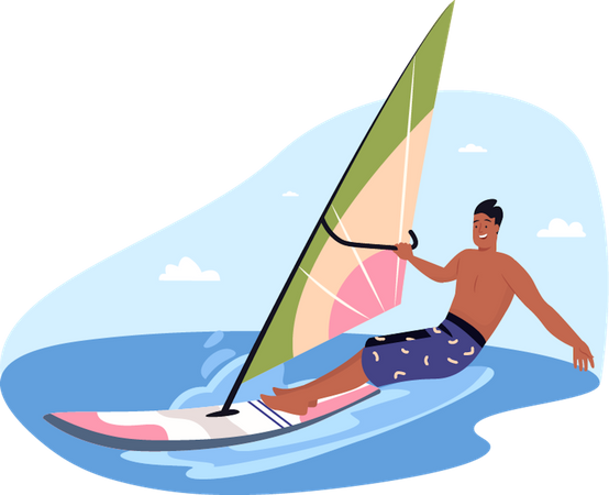 Instrutor de windsurf  Illustration