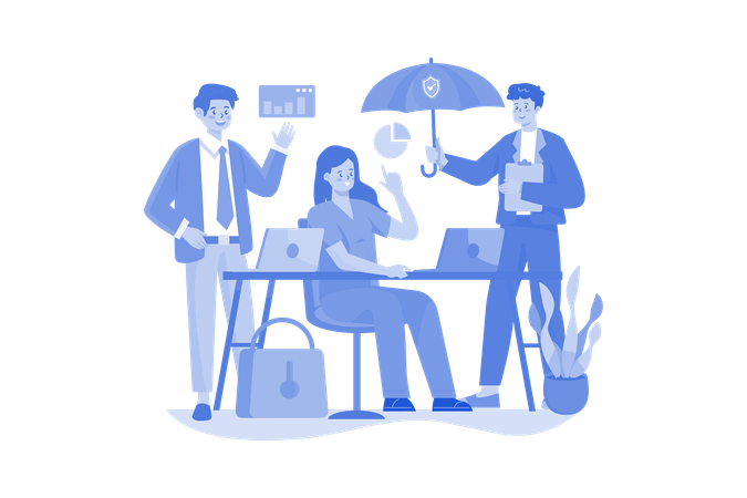 Insurance Agent  Illustration