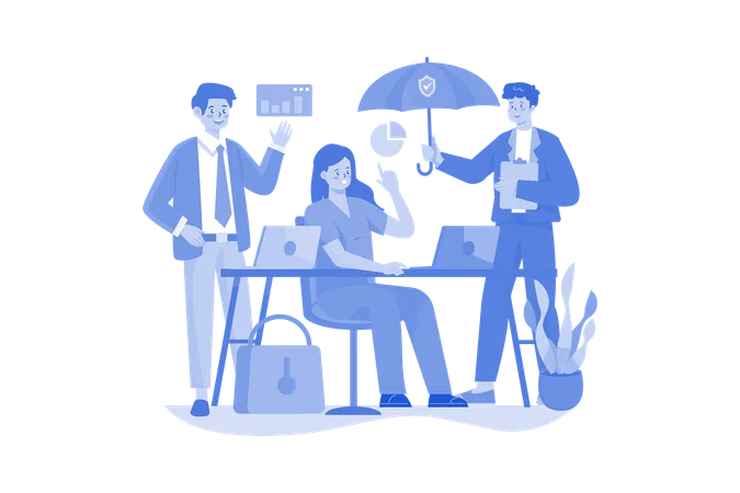 Insurance Agent  Illustration