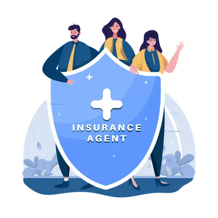 Insurance agent team  Illustration