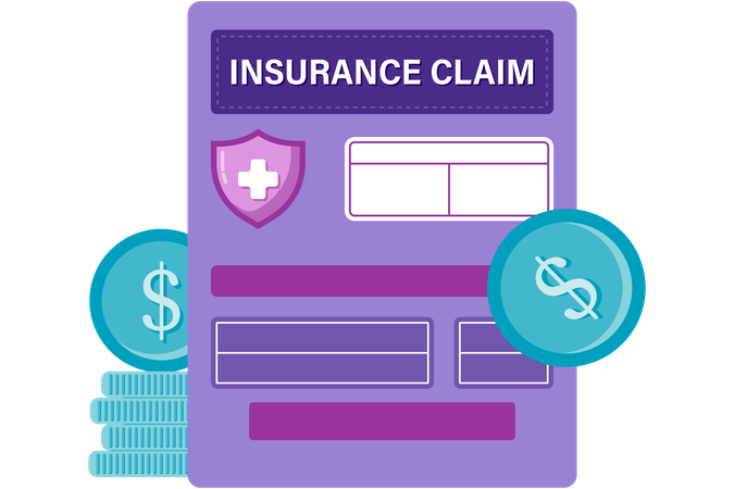 Insurance claim documents  Illustration