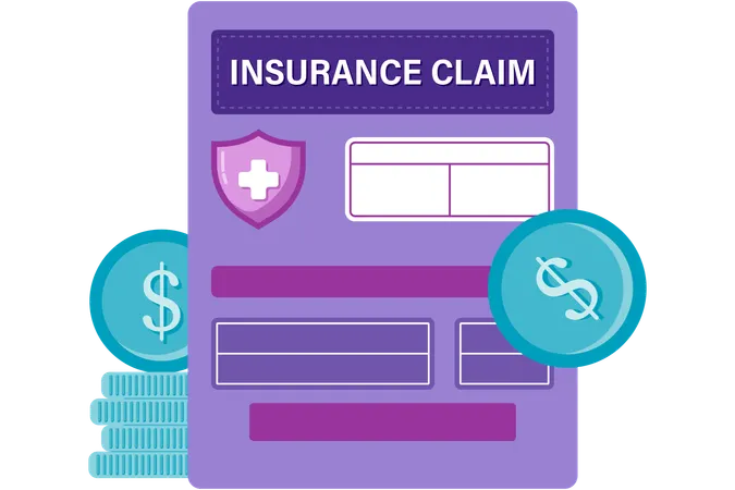 Insurance claim documents  Illustration