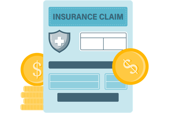 Insurance claim documents  Illustration