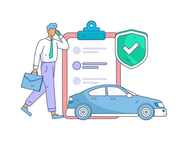 Insurance claim papers  Illustration