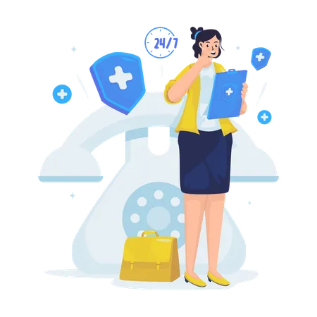 Insurance customer care  Illustration