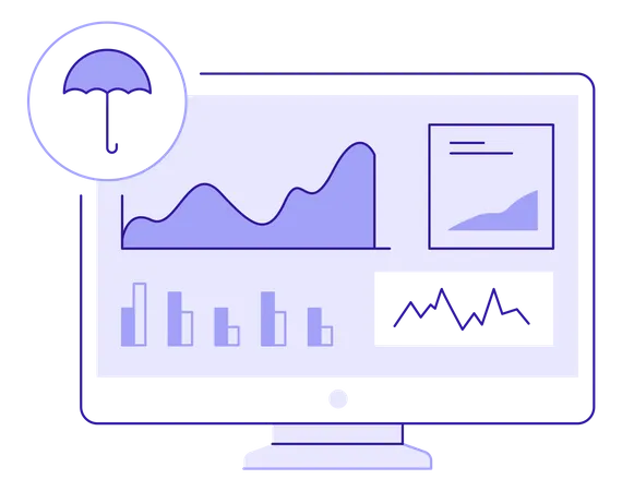 Insurance Dashboard Monitor  Illustration