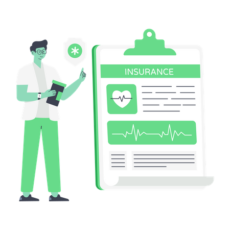 Insurance Document  Illustration