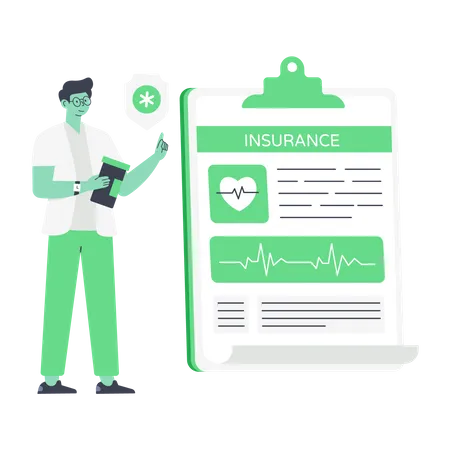 Insurance Document  Illustration