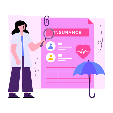 Insurance Document  Illustration