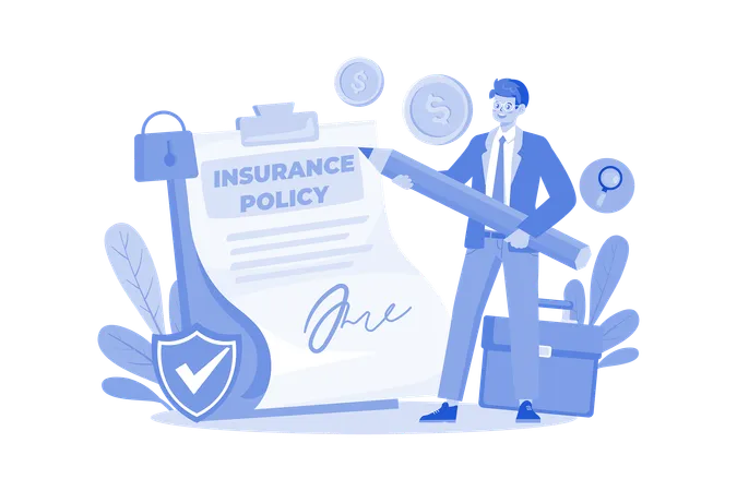 Insurance Policy Providing A Detailed Coverage Plan Illustration