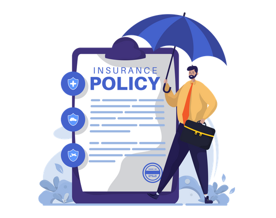 Best Premium Insurance policy Illustration download in PNG & Vector format