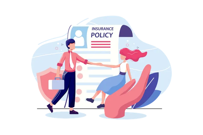 Insurance Policy concept Illustration