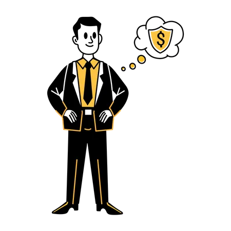 Insurance Representative telling about policy  Illustration