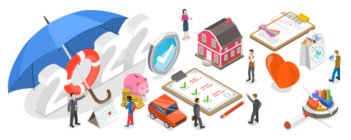 Insurance service of 2022 Illustration