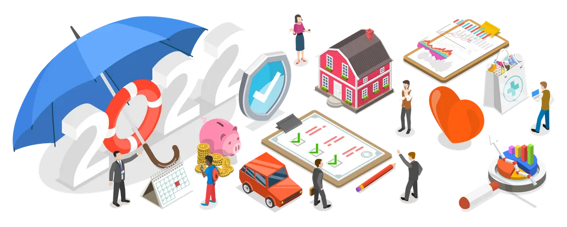 Insurance service of 2022 Illustration
