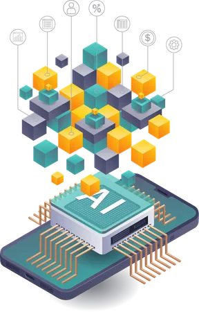 Integração de Blockchain e Smartphone em Redes Empresariais  Ilustração