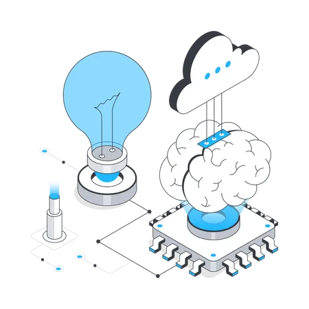 Inteligência artificial  Ilustração