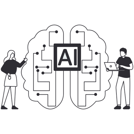 Inteligência artificial  Ilustração