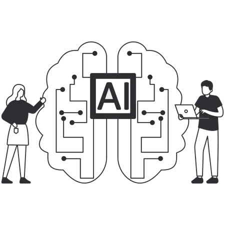 Inteligência artificial  Ilustração