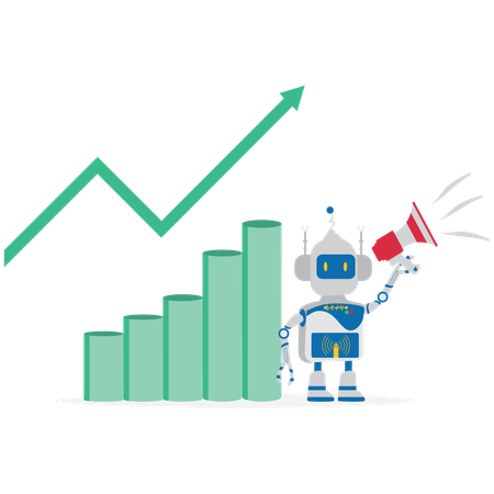 Inteligência artificial fazendo análise  Ilustração