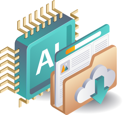 Inteligencia artificial para la gestión de datos  Ilustración