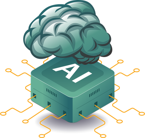 Tecnología de la información de inteligencia artificial  Ilustración