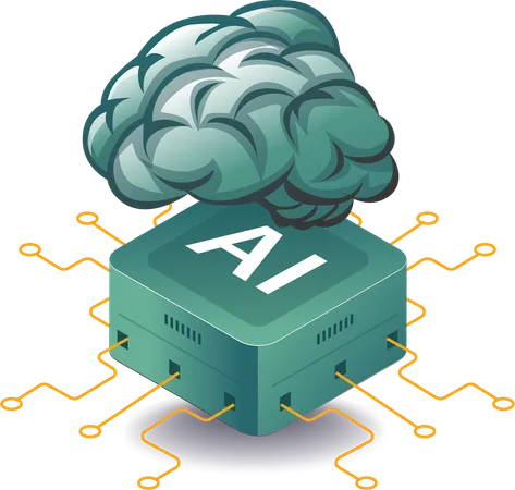 Tecnología de la información de inteligencia artificial  Ilustración