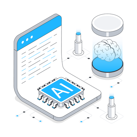 Inteligencia artificial y contenidos  Ilustración