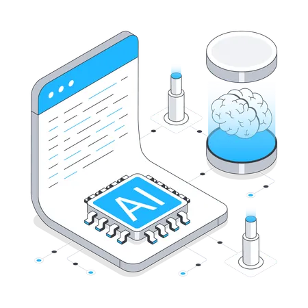 Inteligencia artificial y contenidos  Ilustración