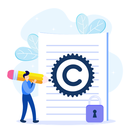 Intellectual Property Document  Illustration