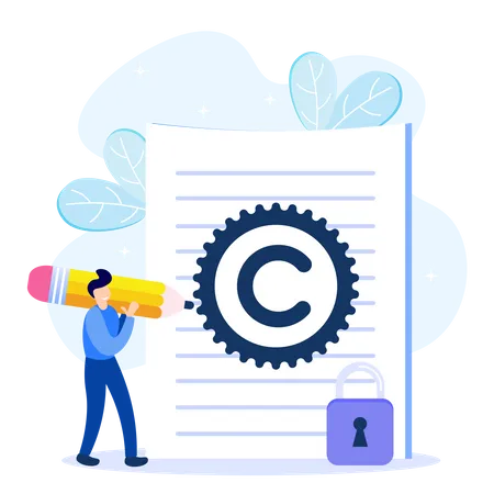 Intellectual Property Document  Illustration