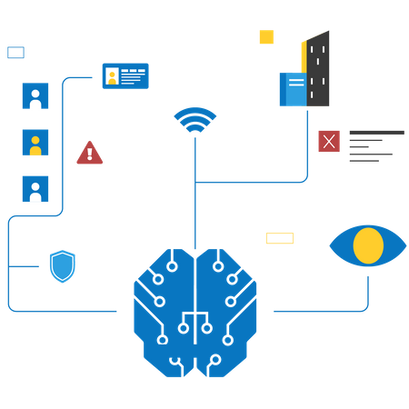 Réseau d'intelligence artificielle  Illustration