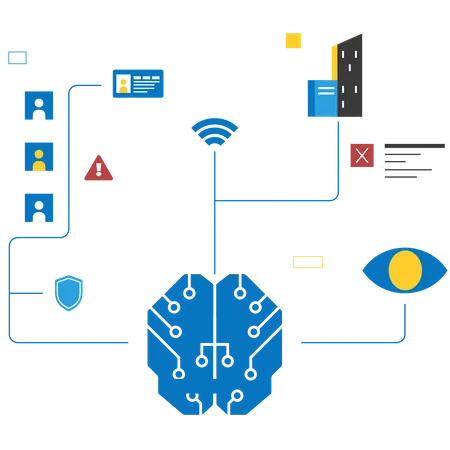 Réseau d'intelligence artificielle  Illustration