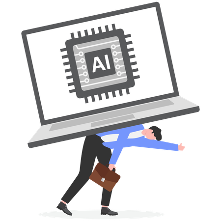 L'intelligence artificielle remplace le travail des employés  Illustration