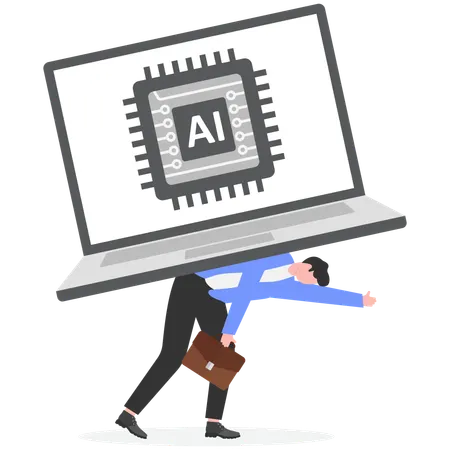 L'intelligence artificielle remplace le travail des employés  Illustration