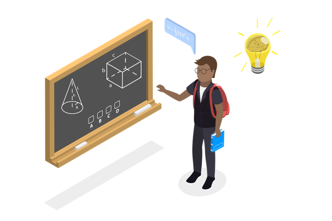 Intelligent Schoolboy  Illustration