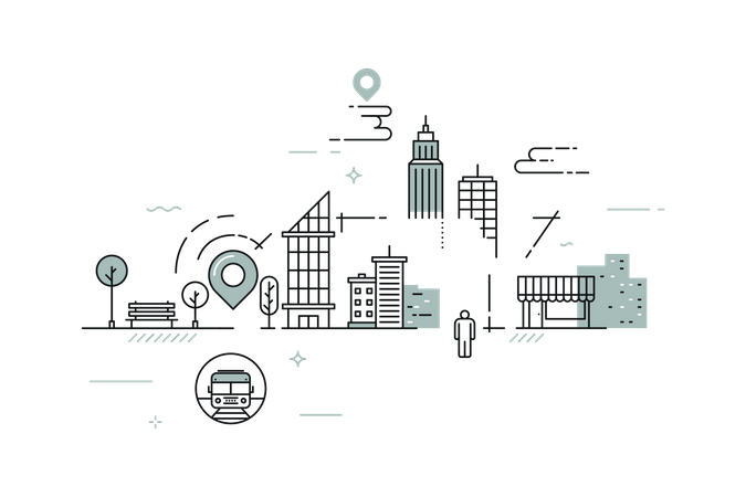 Intelligente Stadt  Illustration