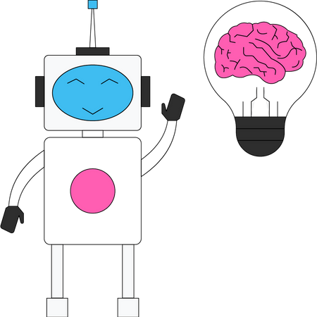 Intelligenter künstlicher Roboter  Illustration