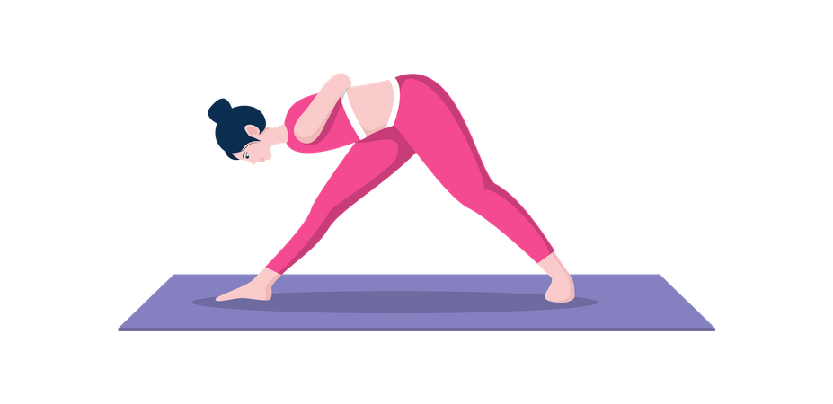 Intense side stretch  Illustration