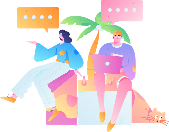 Interação baseada na web  Ilustração