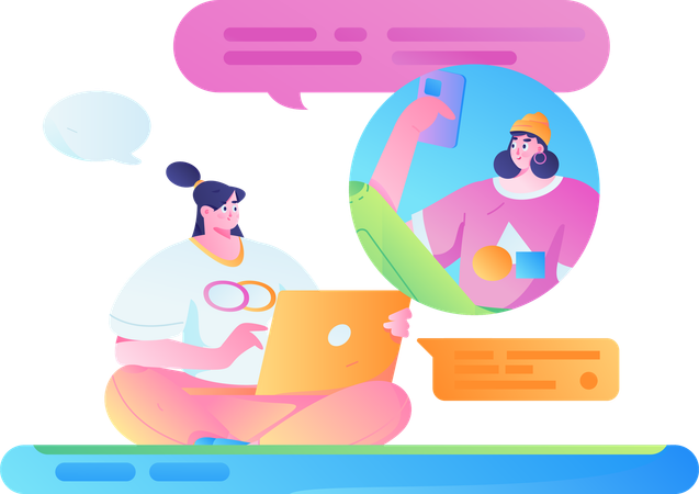 Interação na web  Ilustração