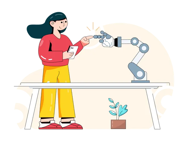 Interaction robotique  Illustration