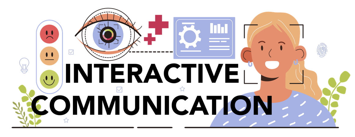 Interactive communication identifying  Illustration