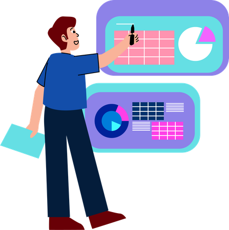 Interactive Data Presentation  Illustration