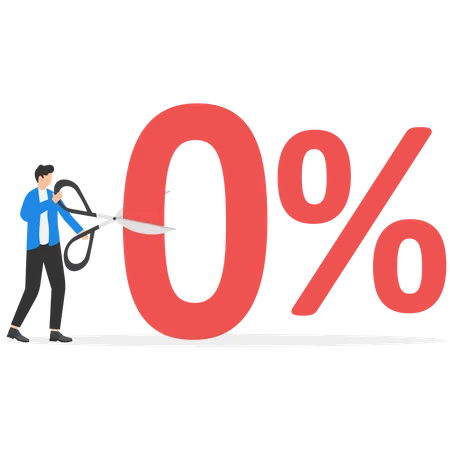 Interest rates cut  Illustration